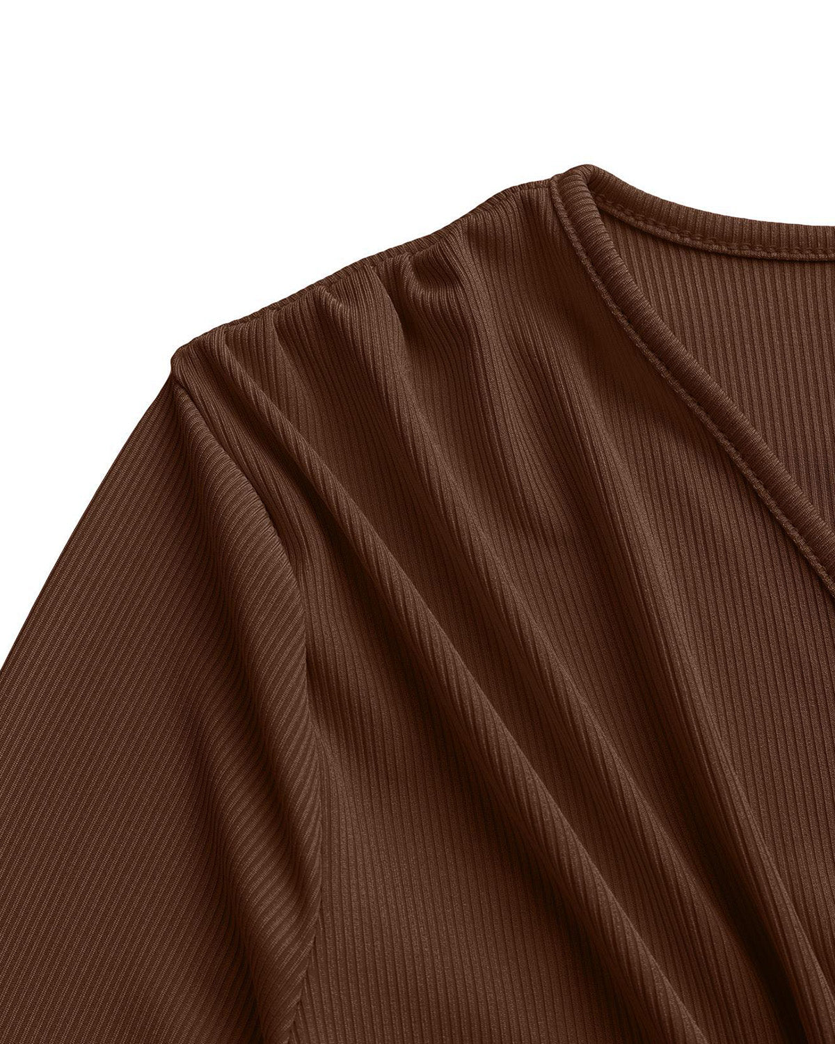 coord sets,bottomwear, topwear,casual, casual chic, vacation,genz fit, minimal, summer,knitted, stretchable,ribbed,brown,solid,panelling,NA,slim fit top,crop top,crop top,straight hem,v-neck,no straps,set in sleeve,long sleeves,trousers,straight leg trouser,full length,straight hem,mid rise waist,no pockets, OY2150, 25080009GG