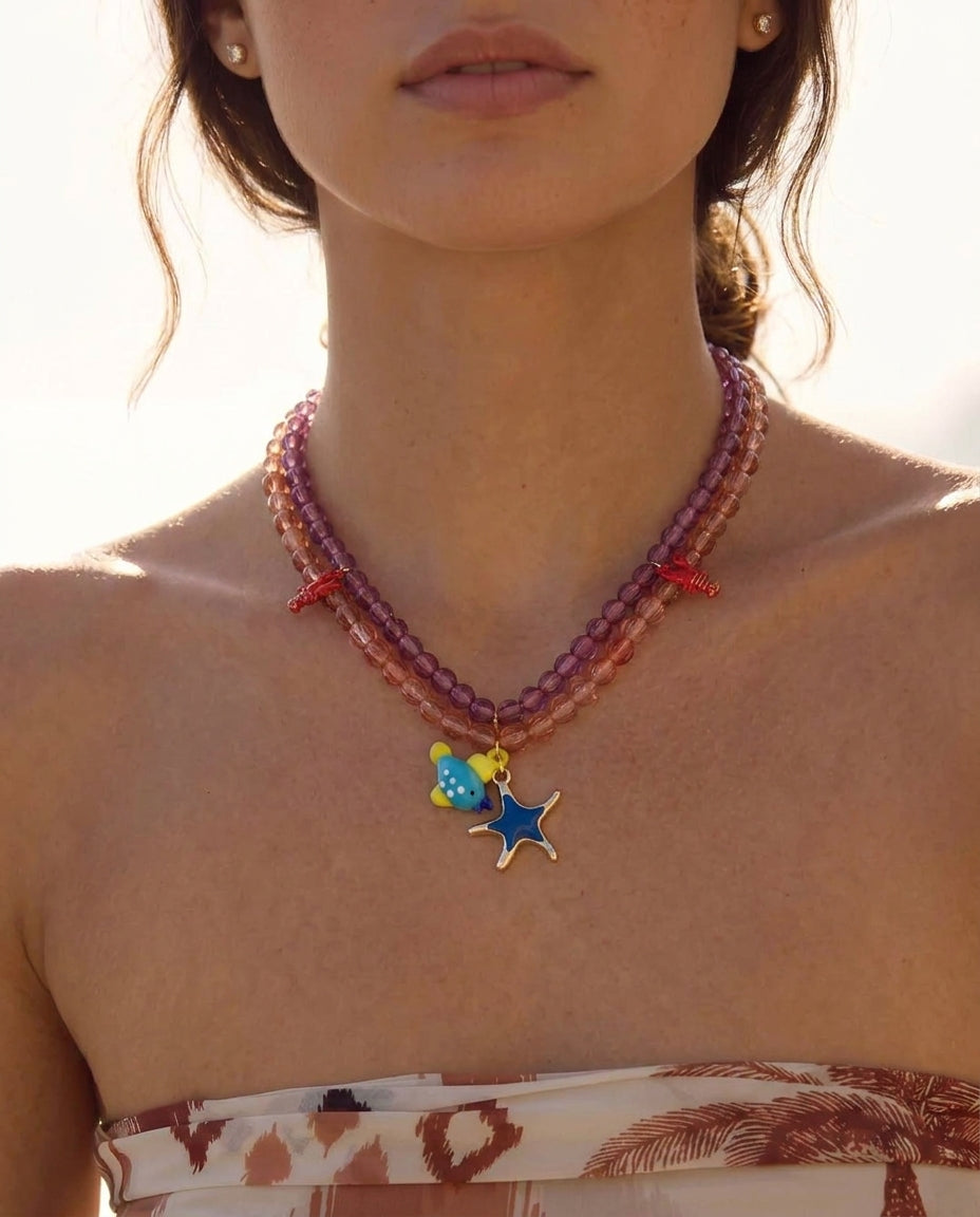 Sunset Layered Starfish Necklace