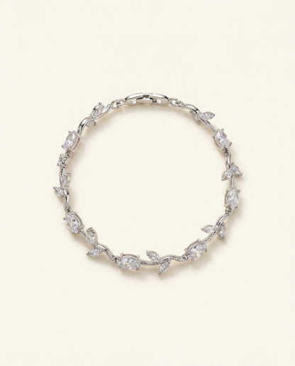 The Crystal Vine Anti Tarnish Bracelet - Silver