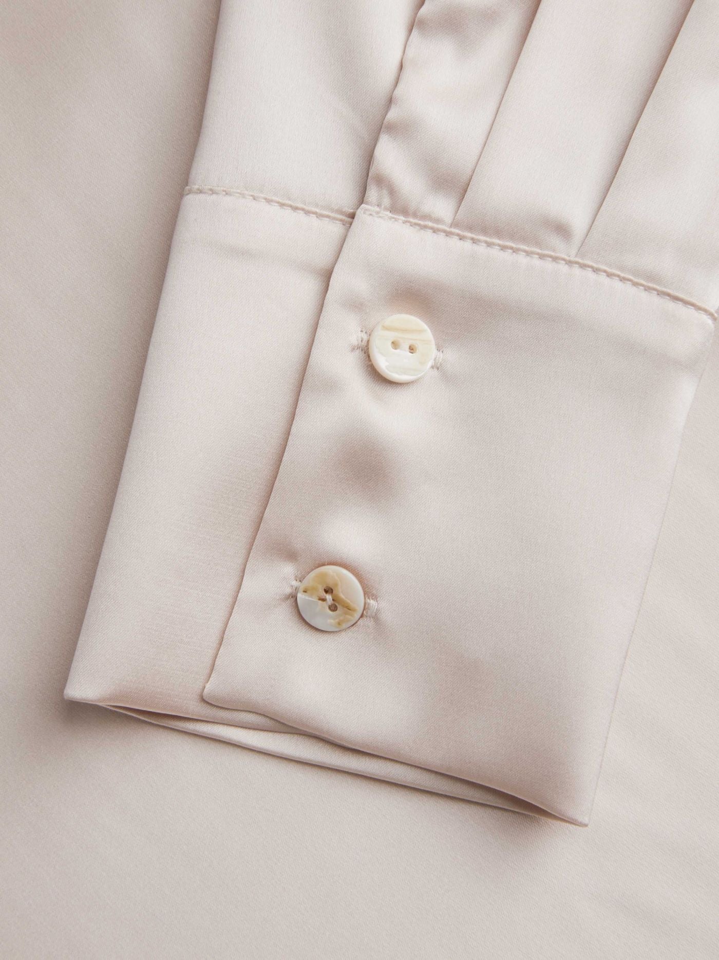 Champagne Solid Satin Shirt
