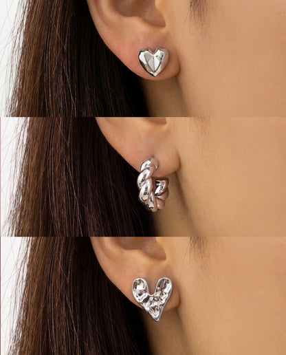 The Silver Earrings Edit - Set of 3