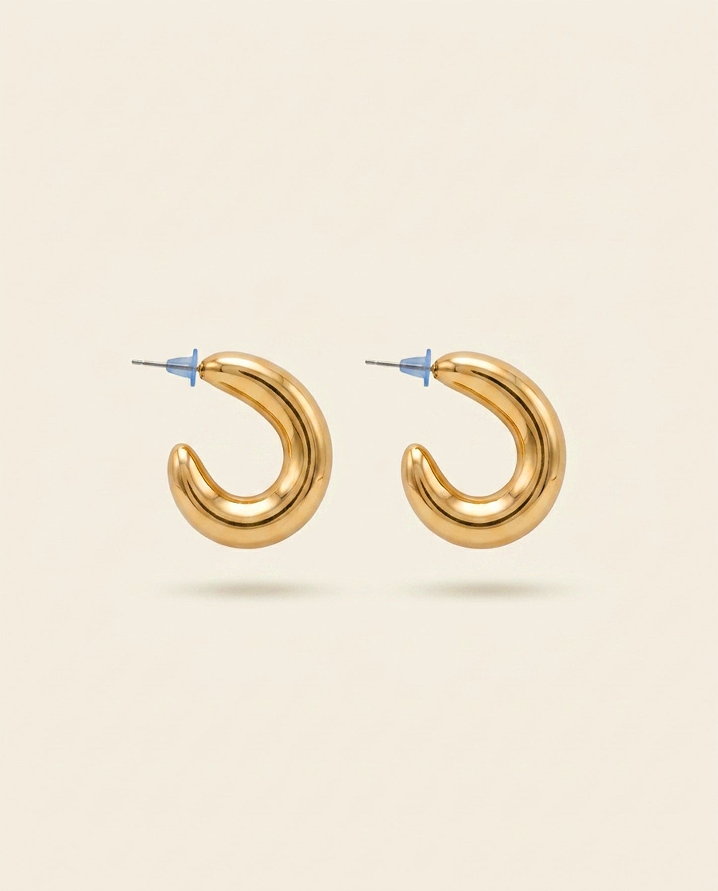 The Dome Hoop Anti Tarnish Earrings - Gold