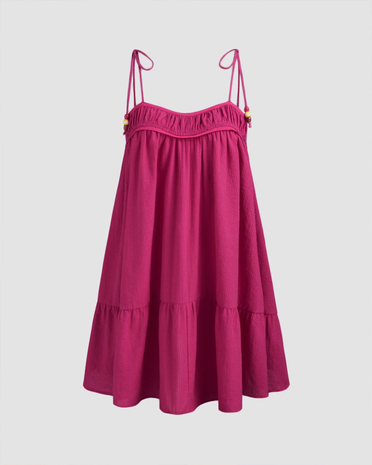 gathered-boxy-dress-magenta,GATHERED BOXY DRESS,Color: Magenta
Fabric: Seer Sucker
Type: Boxy
Fit: Oversized Fit
Length: Mini
Neck: Cami Neck
Sleeve: Sleeveless
Strap: Shoulder Strap
Print: Solid 
Detail: Gathered hem and stripes pattern fabric,dresses,dresses,vacation,beach,woven,seer sucker,magenta,stripes,gathered,drawstring,oversized,boxy,mini,ruffled,cami neck,shoulder strap,sleeveless,Manufacturing batch1_June19