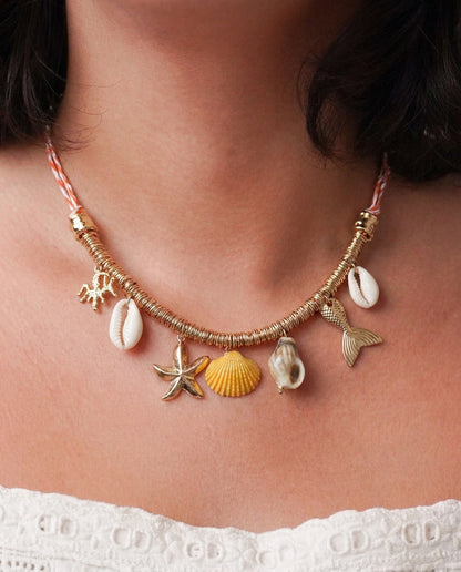 Peachy Shell Duo Necklace