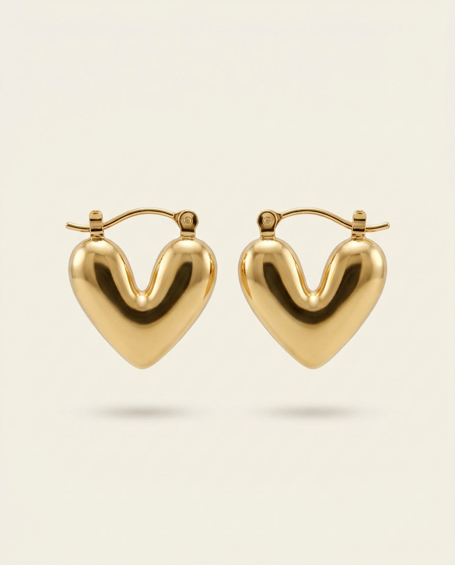 The Petit Dome Anti Tarnish Hoops - Gold