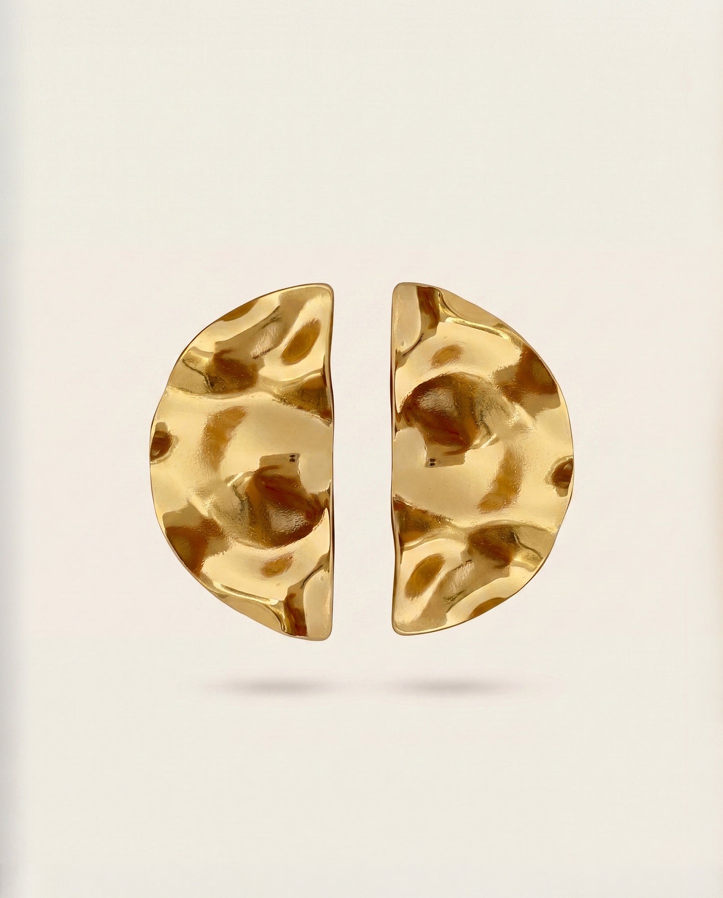 The Lunar Stud Anti Tarnish Earrings - Gold