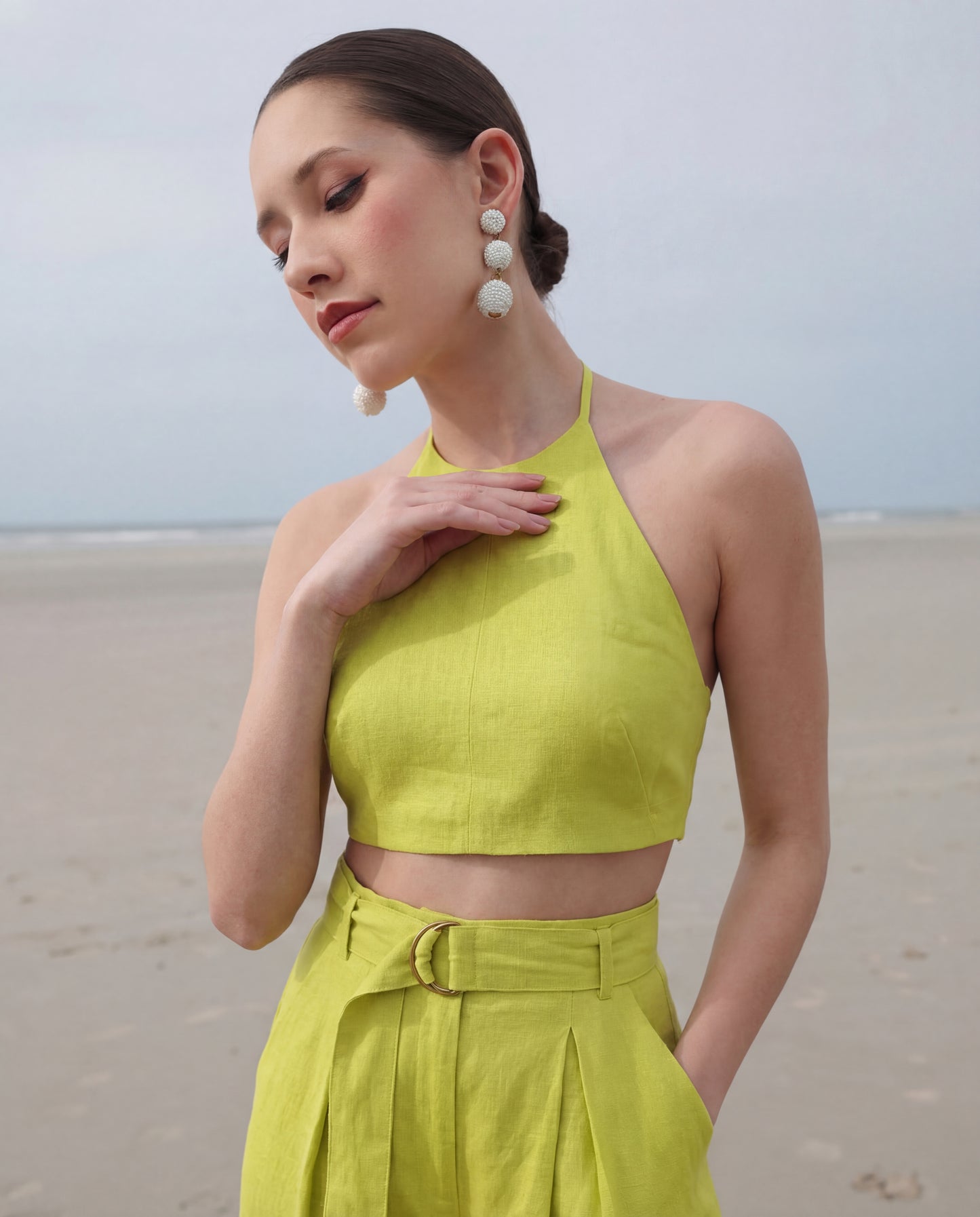 Citrus Tailored Linen Blend Coord Set