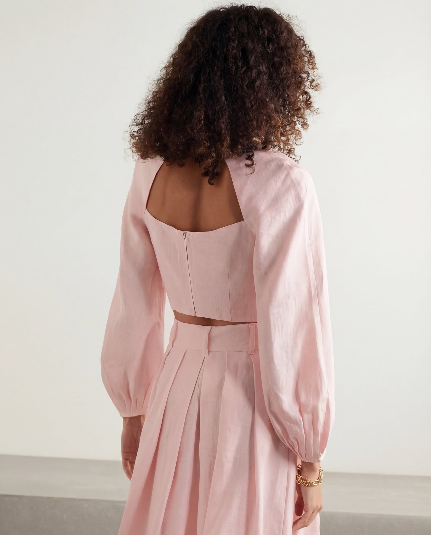 Soft Pink Co-Ord Set With Billowy Silhouette