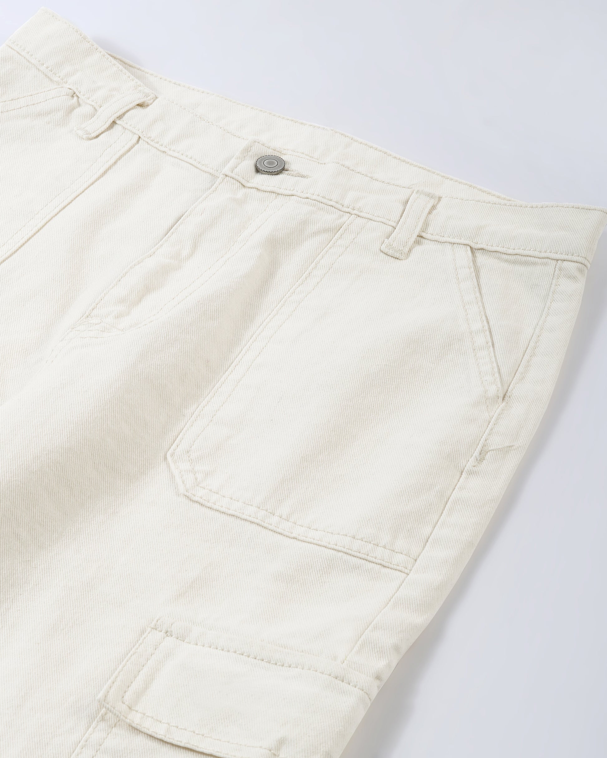 solid-cargo-jeans-cream,SOLID CARGO JEANS,bottomwear,jeans,casual,streetwear,woven,cotton denim,cream,flap pocket,relaxed fit,full length,high rise