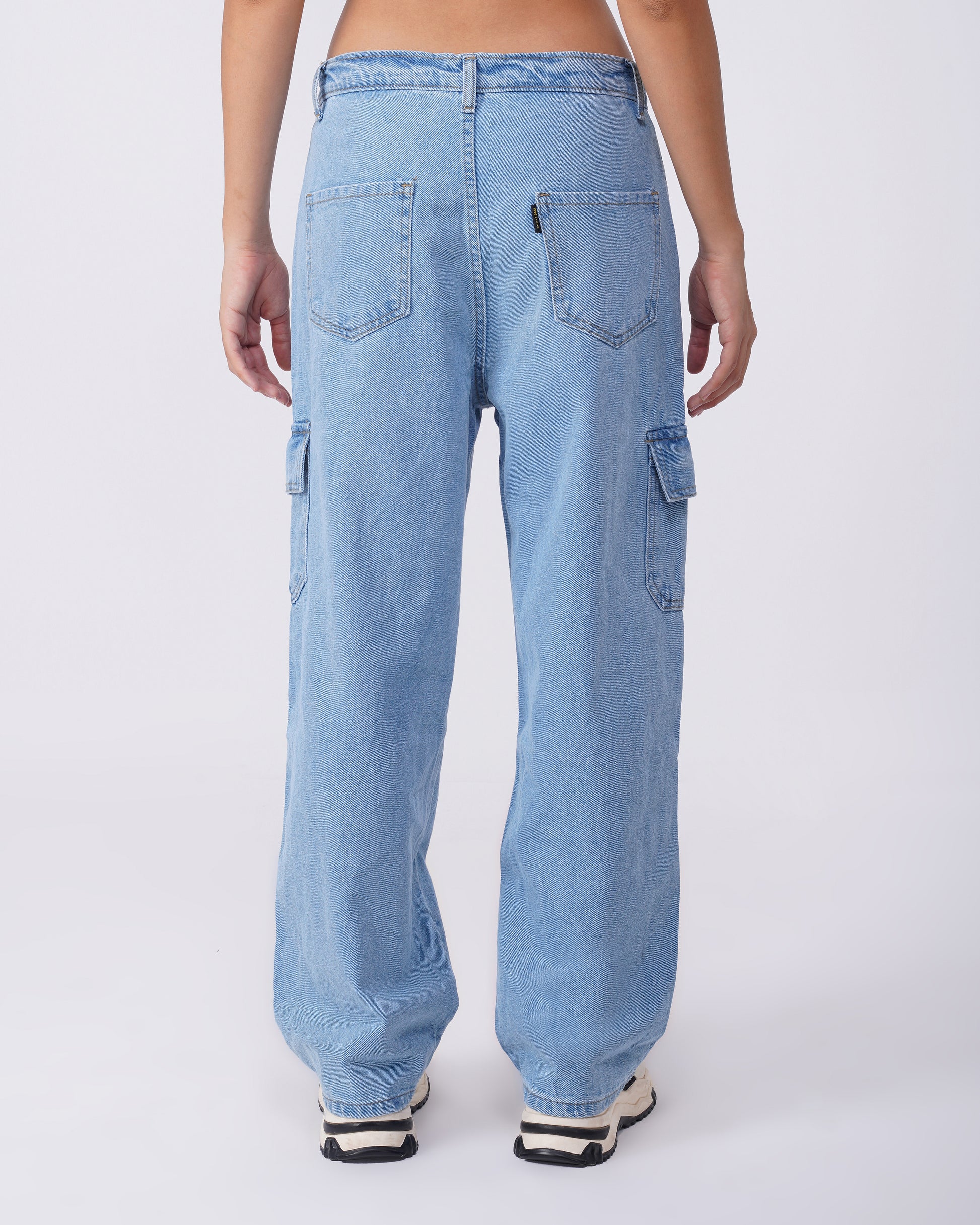 washed-cargo-jeans-light-blue,WASHED CARGO JEANS,bottomwear,jeans,casual,streetwear,woven,denim,washed jeans,light blue,flap pocket,relaxed fit,full length,high rise