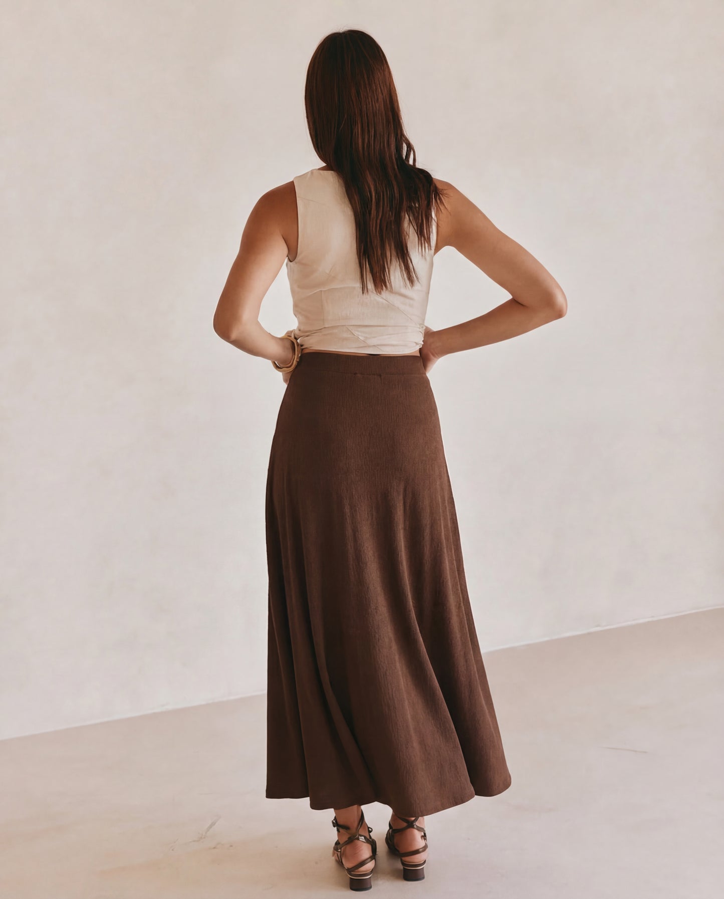 Flared A Line Maxi Skirt