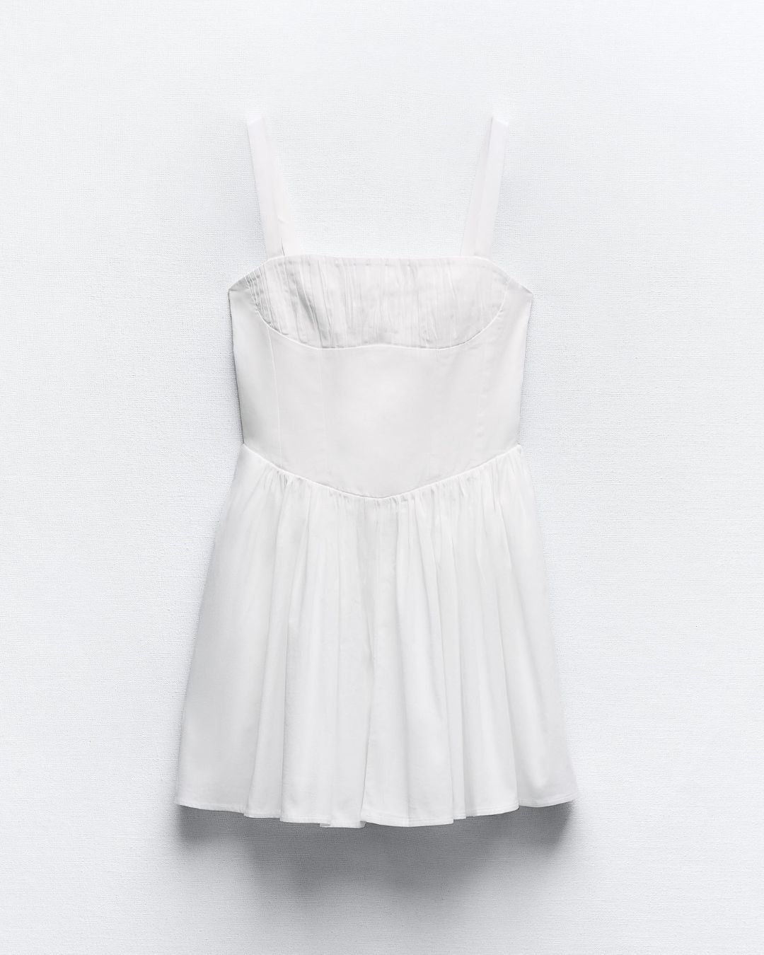 TAILORED FIT AND FLARE DRESS,dresses, fit and flare, gathered, mini, poplin, regular fit, shoulder strap, sleeveless, soft girl, solid, square neck, vacation, white, woven,tailored-fit-and-flare-dress-white,Color- White
Fabric- Poplin
Type- Fit And Flare
Fit- Regular Fit
Length- Mini
Neck- Square Neck
Sleeve- Sleeveless
Print- Solid
Detail- Gathered