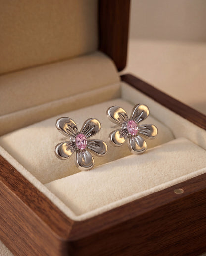 The Bloom Stud Anti Tarnish Earrings - Silver