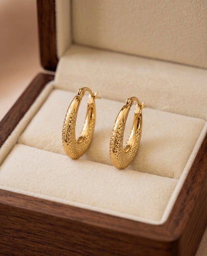The Caviar Anti Tarnish Hoops - Gold
