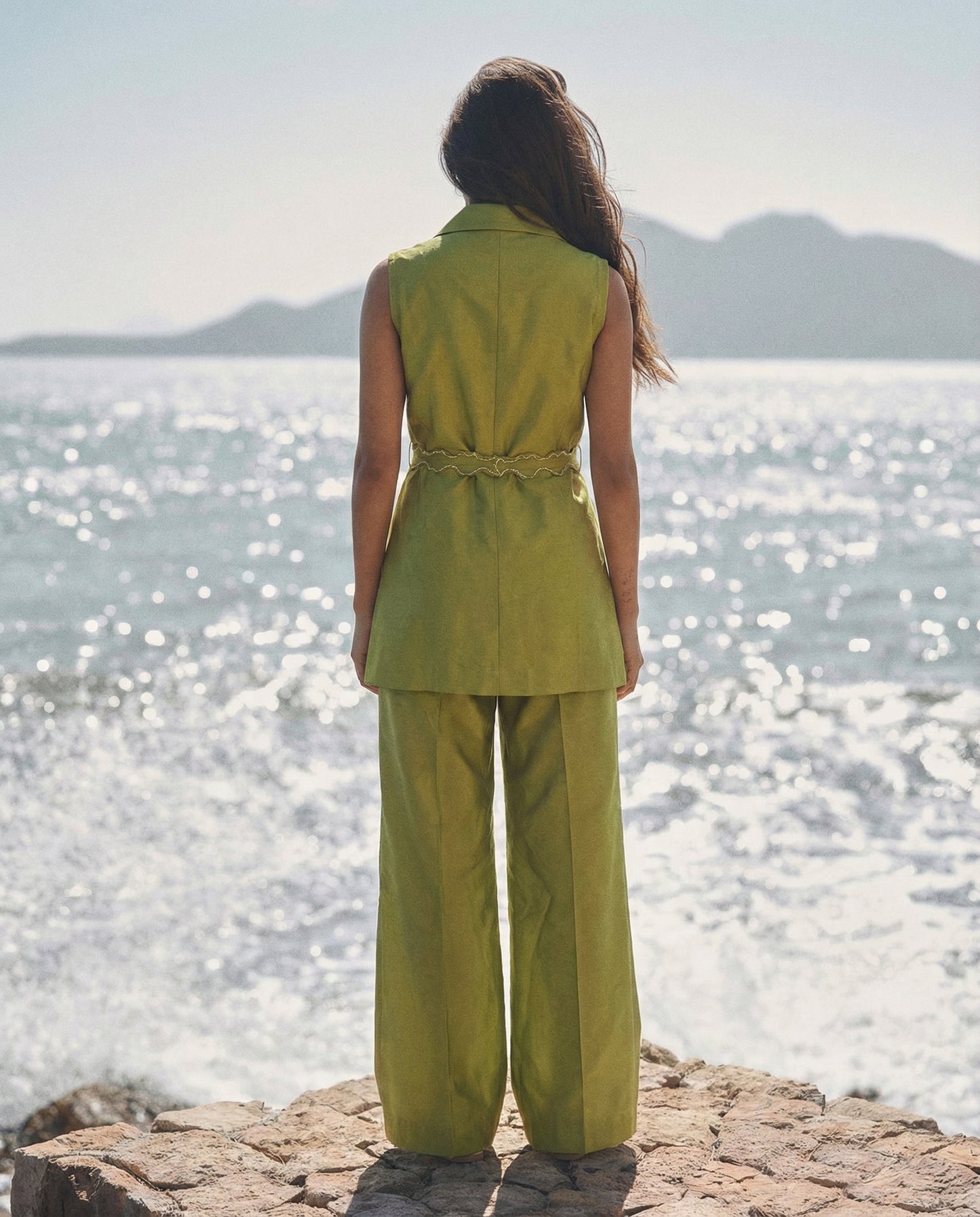 Lime Green Top and Pant Co-ord Set