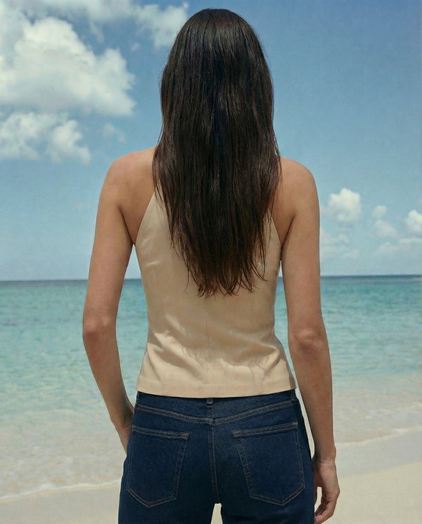HALTER TOP,beige, belt, buckle, casual, cutout, elastane, fitted, halter neck, knitted, polyester, regular, sleeveless, stretchable, tailored fit, tops, topwear,halter-top-beige,Color- Beige
Fabric- Poly Spandex
Type- Fitted
Fit- Skinny Top
Length- Regular
Neck- Halter
Sleeves- Sleeveless
Trims- Buckle
Details- Cut Out Details with a tab on the chest