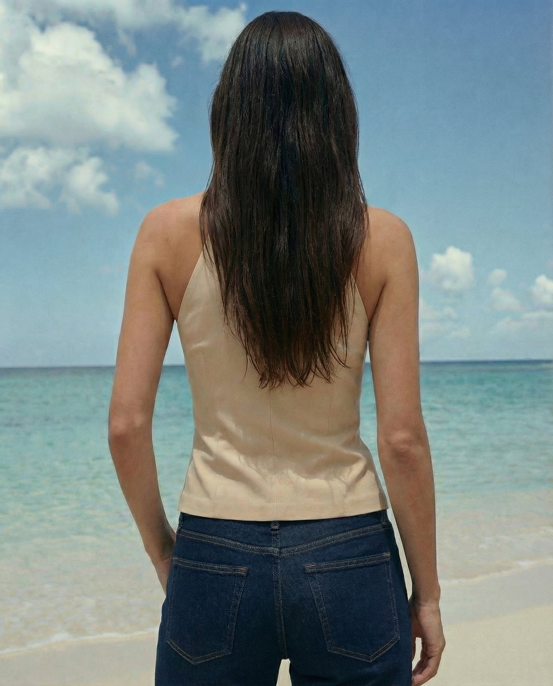 HALTER TOP,beige, belt, buckle, casual, cutout, elastane, fitted, halter neck, knitted, polyester, regular, sleeveless, stretchable, tailored fit, tops, topwear,halter-top-beige,Color- Beige
Fabric- Poly Spandex
Type- Fitted
Fit- Skinny Top
Length- Regular
Neck- Halter
Sleeves- Sleeveless
Trims- Buckle
Details- Cut Out Details with a tab on the chest