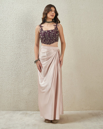 bottomwear,skirts,casual, casual chic, ethnic, party, vacation,indian wear, indo western, soft girl, summer,woven,satin,gathered,beige,pleated,zipper,relaxed fit,flared,maxi,straight hem,mid rise, OY3015, 25070054GG