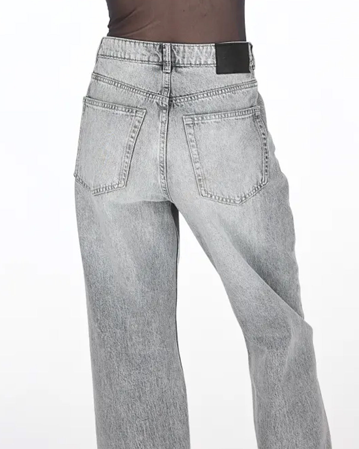 bottomwear,jeans,casual,streetwear,woven,denim,washed jeans,grey,straight fit,full length,high rise,washed-grey-straight-fit-jeans-grey,Color: Grey
Fabric: Denim
Fit: Straight Fit 
Length: Full Length
Waist: High Rise
Closure: Zip & Button
No. of Pockets: 4
Print: Solid,WASHED GREY STRAIGHT FIT JEANS