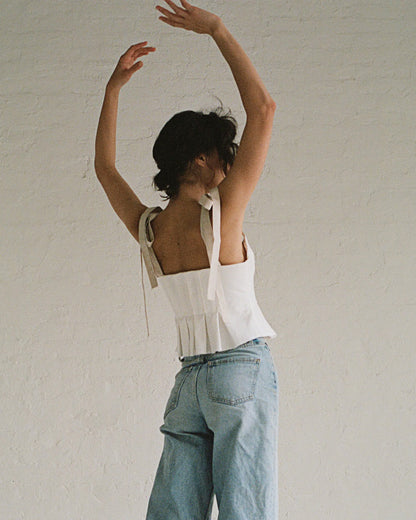 topwear,tops,casual, vacation, outdoor events,glam, minimal, sophisticated, summer,woven,cotton,white,solid,contrast fabric, pleated,lace,tailored fit,fit and flare,waist length,flared hem,sweetheart neck,shoulder strap,OY1912	25060015GG