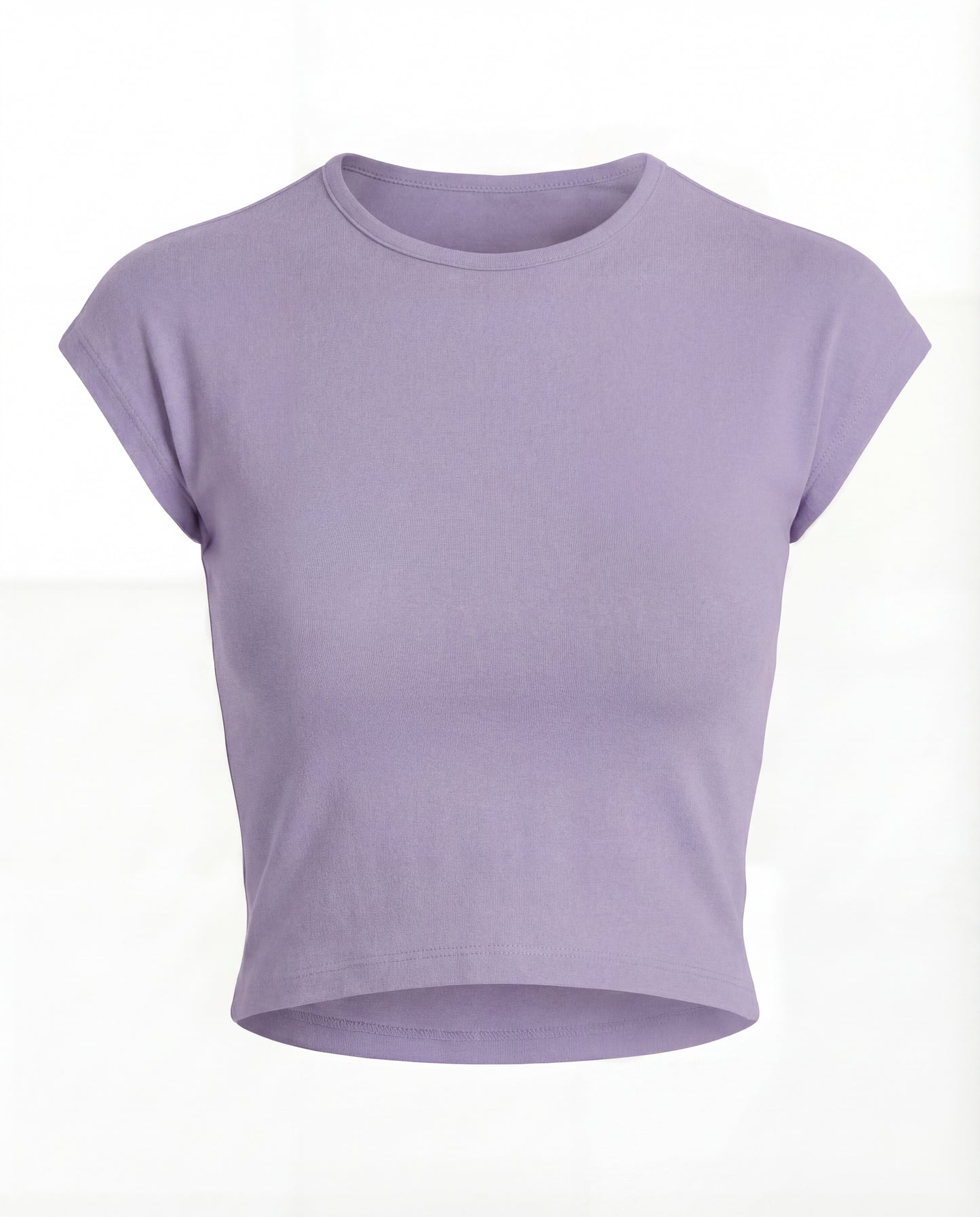 Lavender Ribbed Fitted Top