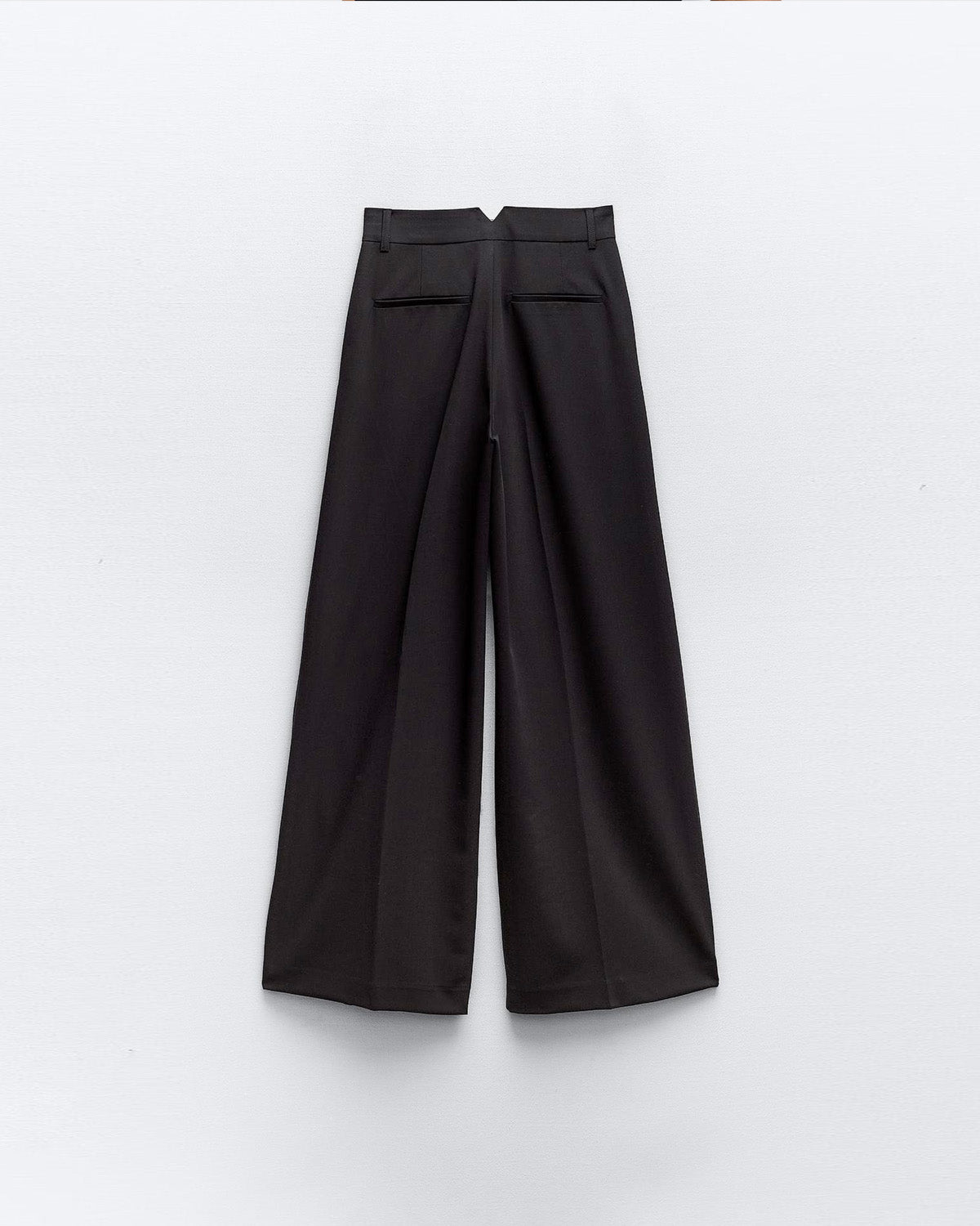 PLEATED WIDE LEG PANTS,Color: Black
Fabric: 95% poly 5%spandex
Fit: Tailored Fit 
Length: Full Length (41")
Waist: High Rise 
Closure: Zip & Button
No. of Pockets: 2
Print: Solid,pants,bottomwear,pants,semi-formal,business outfit,stretchable,polyester, spandex,black,pleated,tailored fit,wide leg,full length,high rise,24090017GG