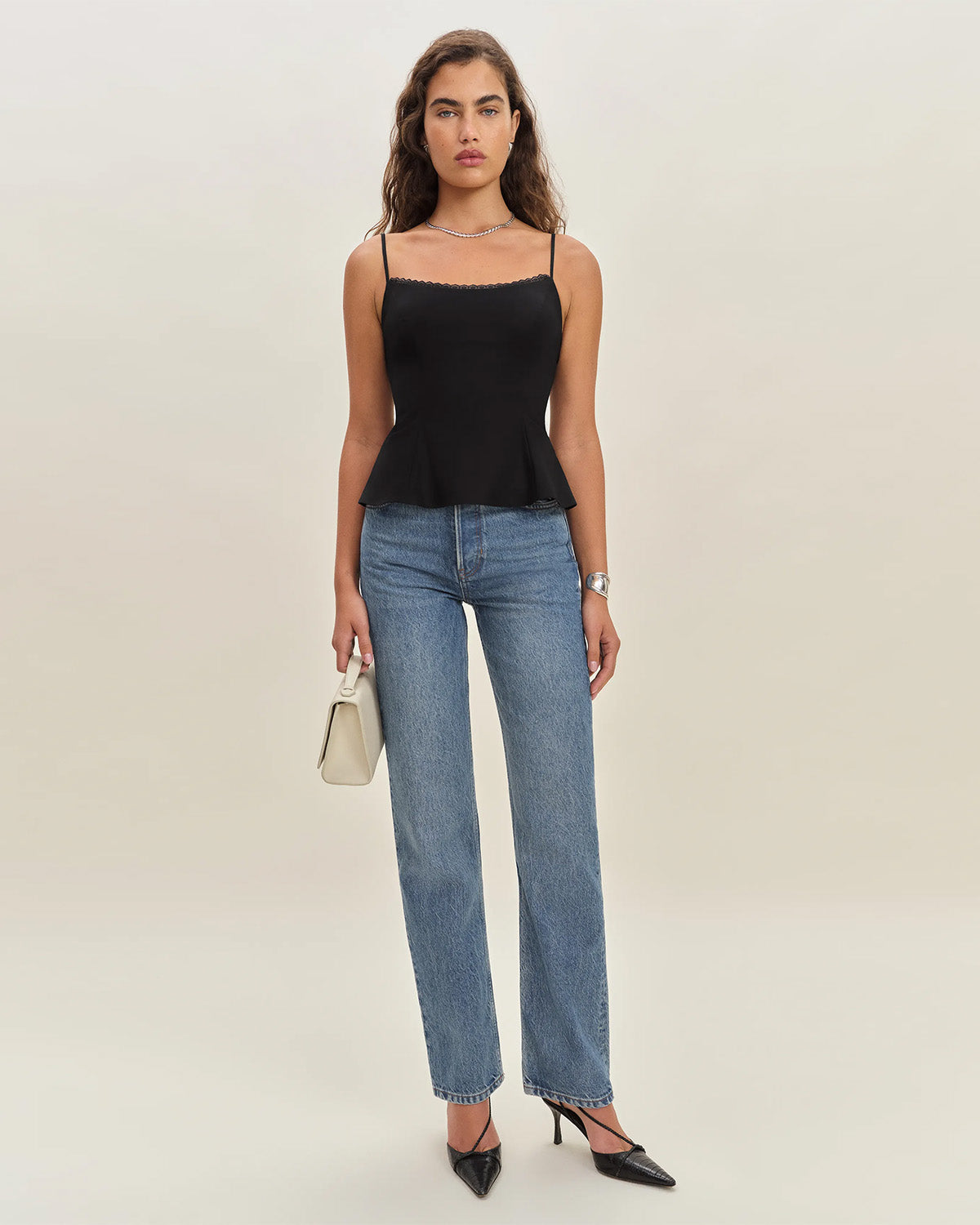 topwear,tops,casual, outdoor events,minimal, soft girl, summer,woven,cotton,black,solid,lace,slim fit,fit and flare,waist length,straight hem,square neck,spaghetti strap,sleeveless, OY1922, 25060027GG
