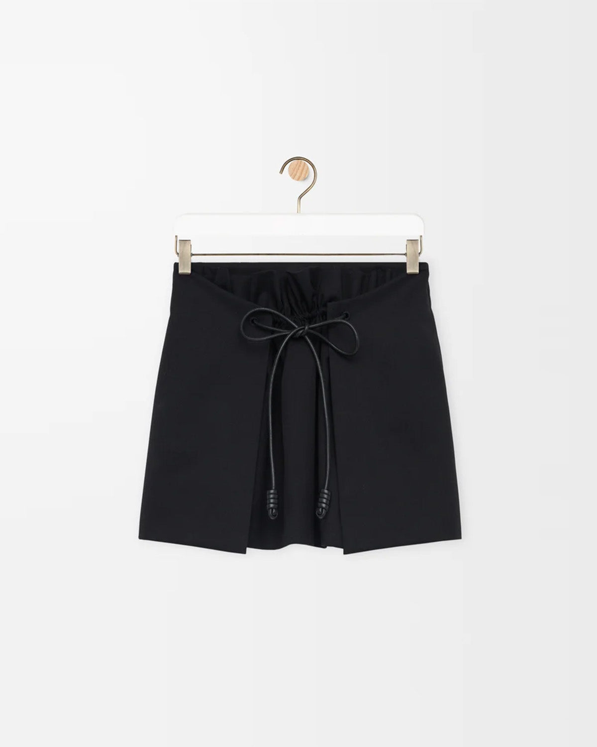 bottomwear,skirts,casual chic, vacation,gen z, glam, summer, streetwear,woven,cotton twill,panelling,black,panelled, tie knot,drawstring,relaxed fit,mini skirt,mini,flared,mid rise, 25080011GG, OY2172