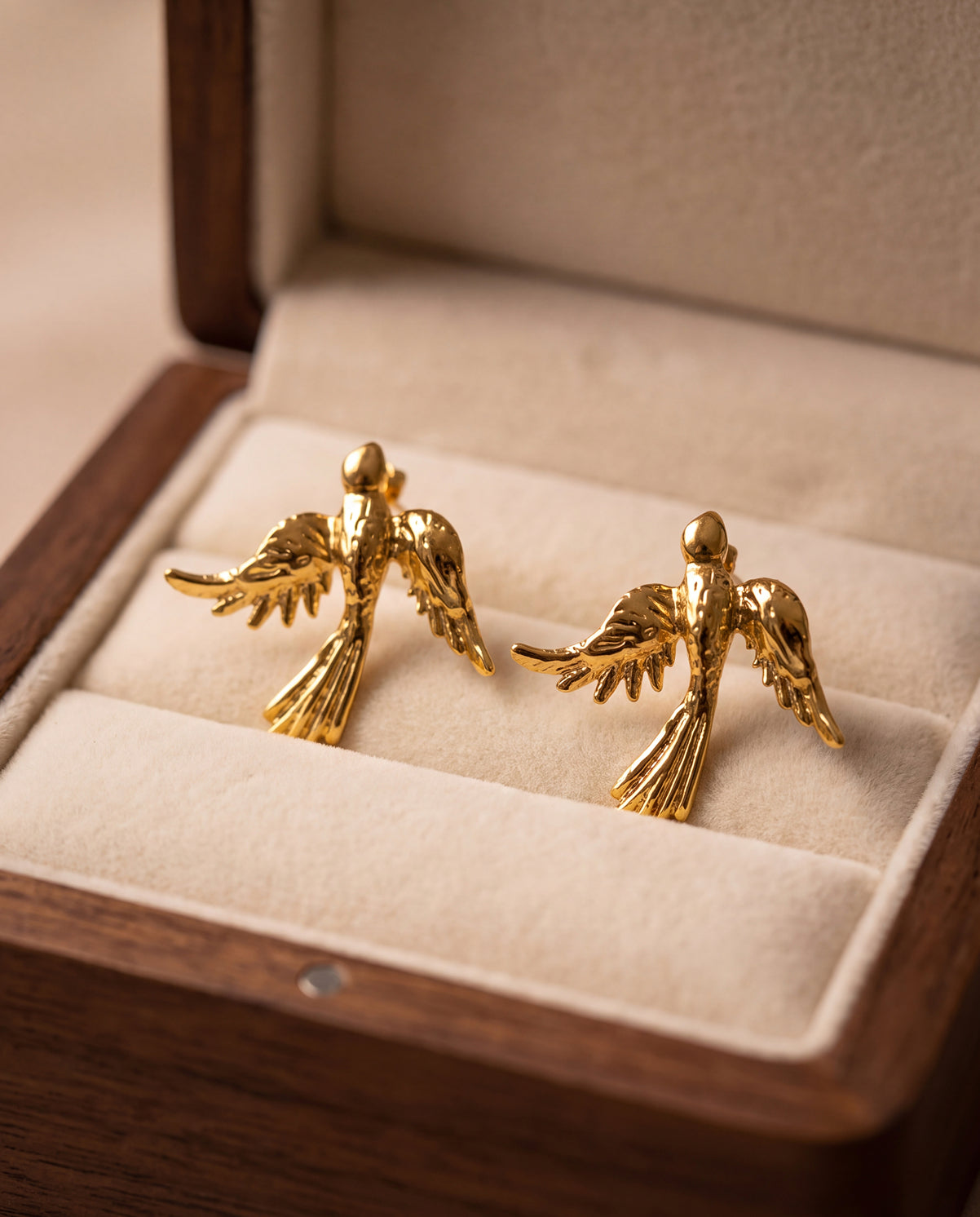 The Free Bird Anti Tarnish Earrings - Gold