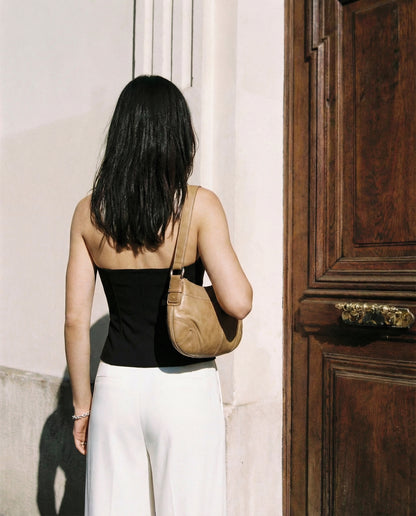 Black Strapless Bandeau Top