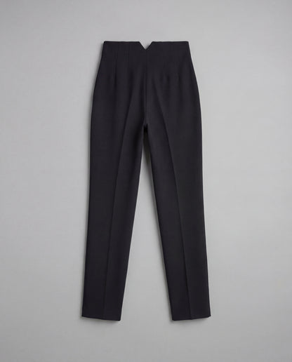 Black High-Waist Tapered Trouser