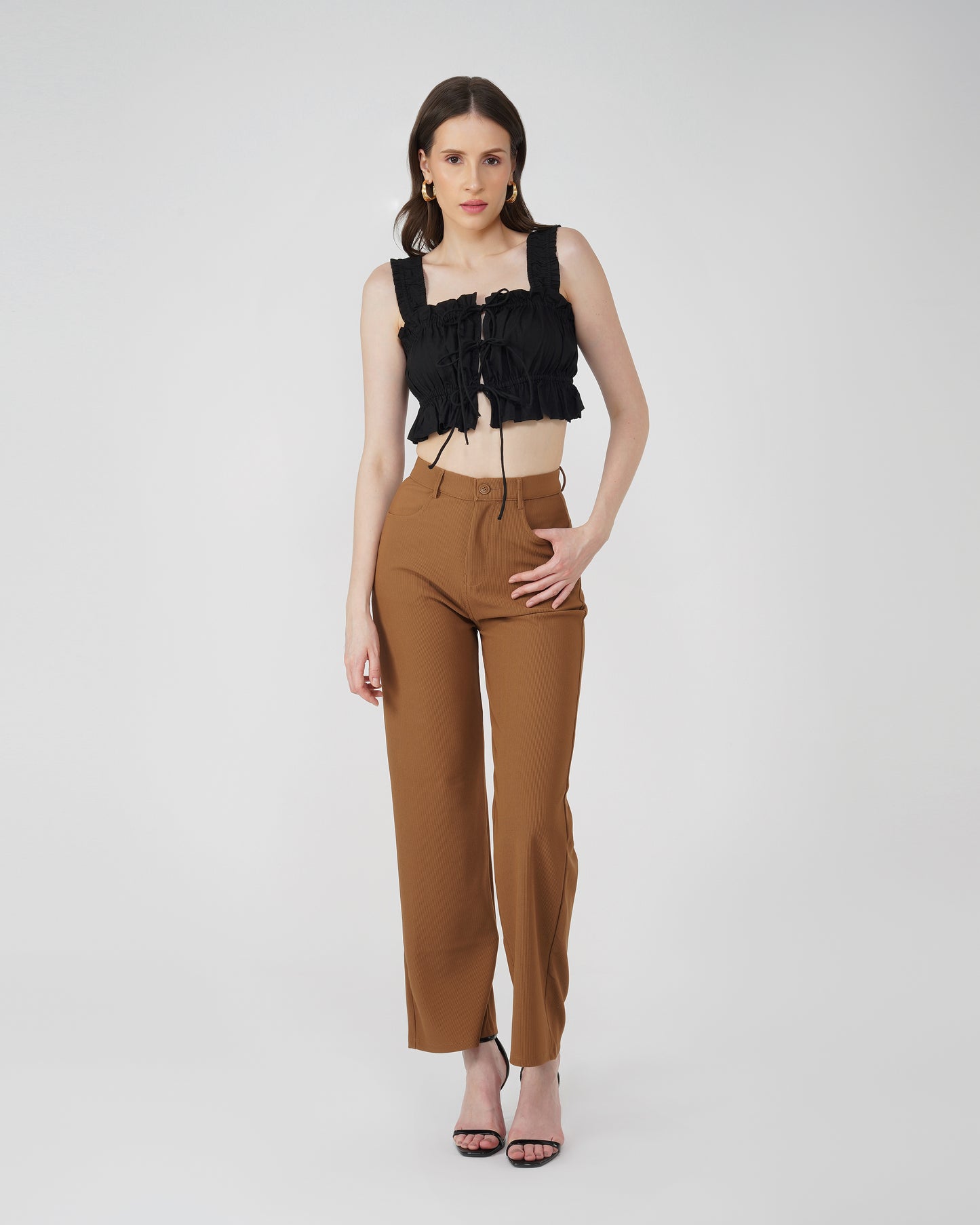 TEXTURED STRAIGHT PANTS,Color: Tan Brown
Fabric: Ribbed
Fit: Straight Fit 
Length: Full Length (41 inches)
Waist: Mid Rise
Closure: Zip & Button
No. of Pockets: 4,bottomwear,pants,semi-formal,woven,ribbed,tan brown,straight fit,straight,full length,mid rise,suited for influencer,textured-straight-pants-tan-brown