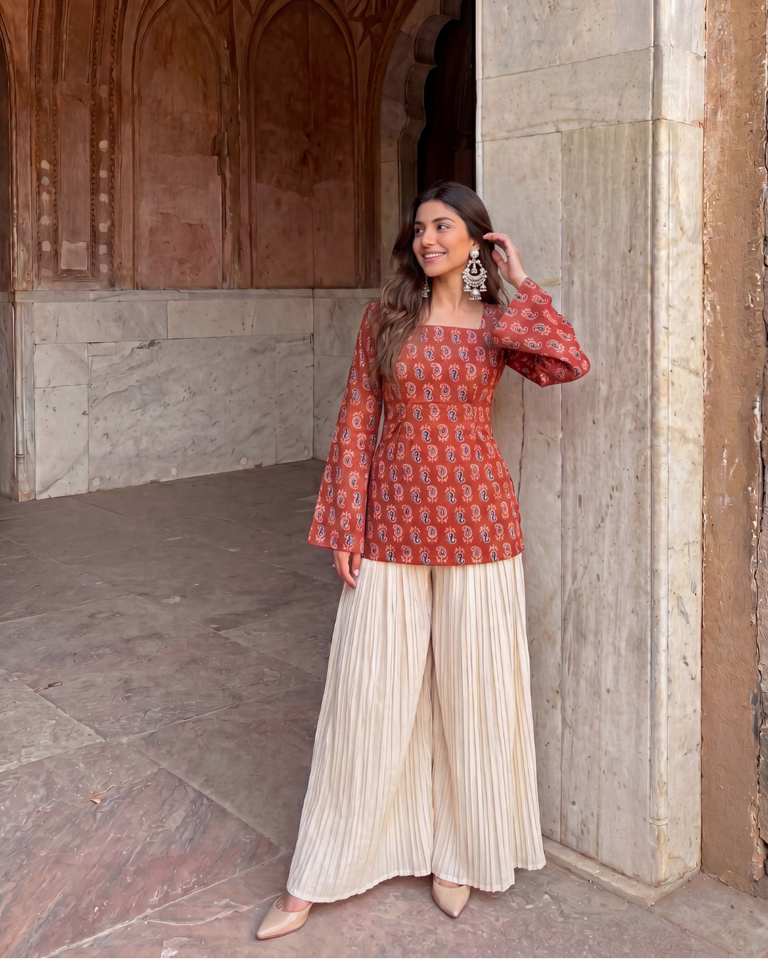 Myra Paisley Print Corset Kurti