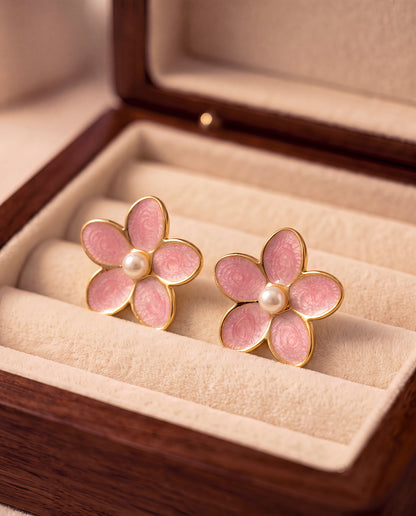 The Petal Stud Anti Tarnish Earrings - Gold