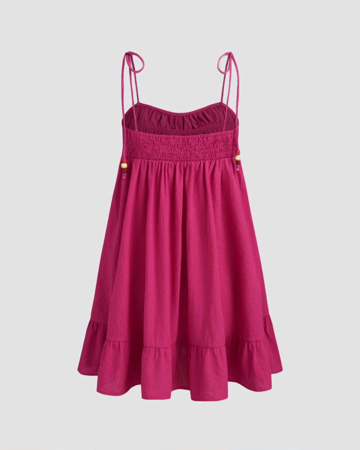 gathered-boxy-dress-magenta,GATHERED BOXY DRESS,Color: Magenta
Fabric: Seer Sucker
Type: Boxy
Fit: Oversized Fit
Length: Mini
Neck: Cami Neck
Sleeve: Sleeveless
Strap: Shoulder Strap
Print: Solid 
Detail: Gathered hem and stripes pattern fabric,dresses,dresses,vacation,beach,woven,seer sucker,magenta,stripes,gathered,drawstring,oversized,boxy,mini,ruffled,cami neck,shoulder strap,sleeveless,Manufacturing batch1_June19