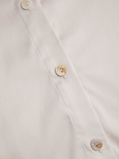 Champagne Solid Satin Shirt