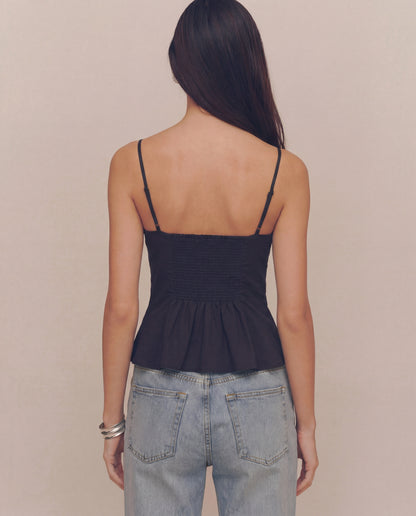 topwear,tops,casual, outdoor events,minimal, soft girl, summer,woven,cotton,black,solid,lace,slim fit,fit and flare,waist length,straight hem,square neck,spaghetti strap,sleeveless, OY1922, 25060027GG