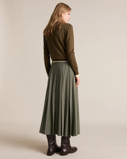 bottomwear,skirts,casual chic, outdoor events, party, vacation, urbanfit,soft girl, summer, streetwear, urban fit, vintage,woven,pleated,relaxed fit,a-line skirt,maxi,flared,mid rise,25070007GG, OY2075