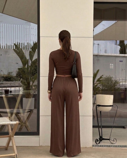 Ribbed Ruched Co Ord Set
