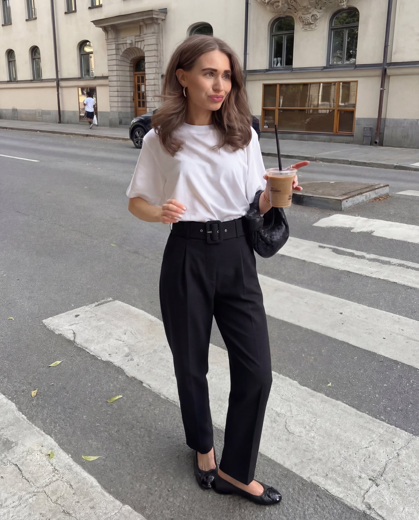 Black Belted Citywear Trousers