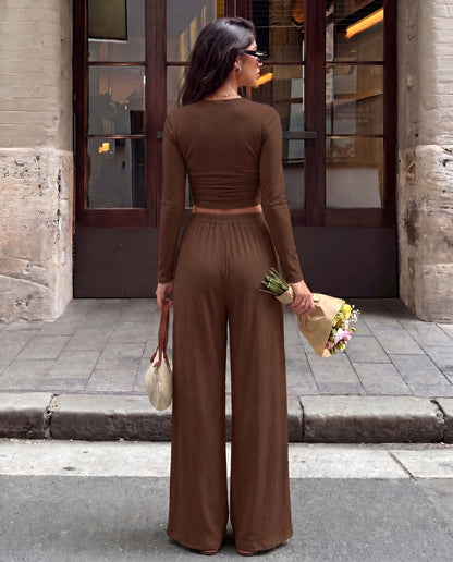 Ribbed Ruched Co Ord Set