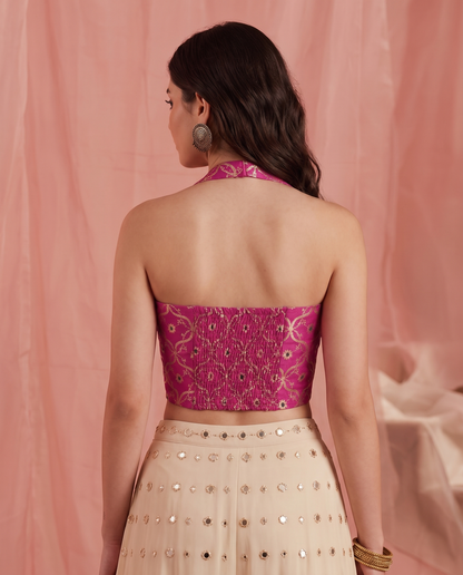 The OG Rani Pink Halter neck blouse