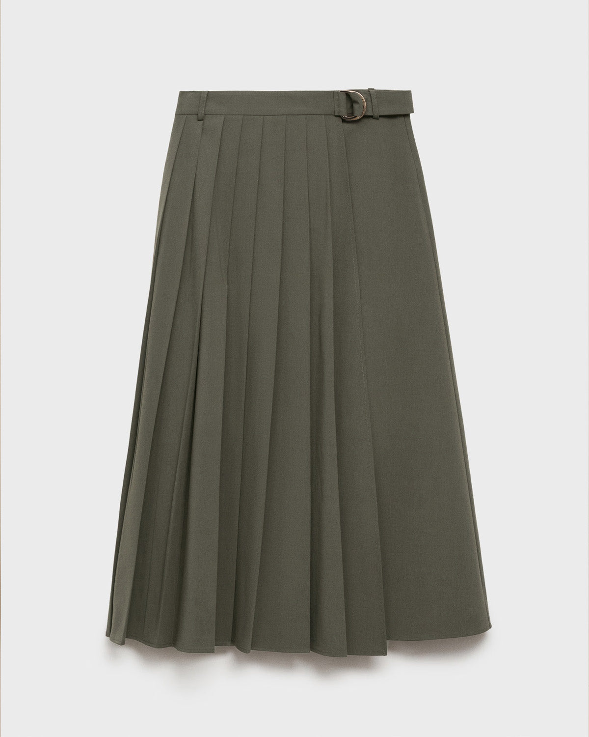Urban Style Pleated Slit Skirt