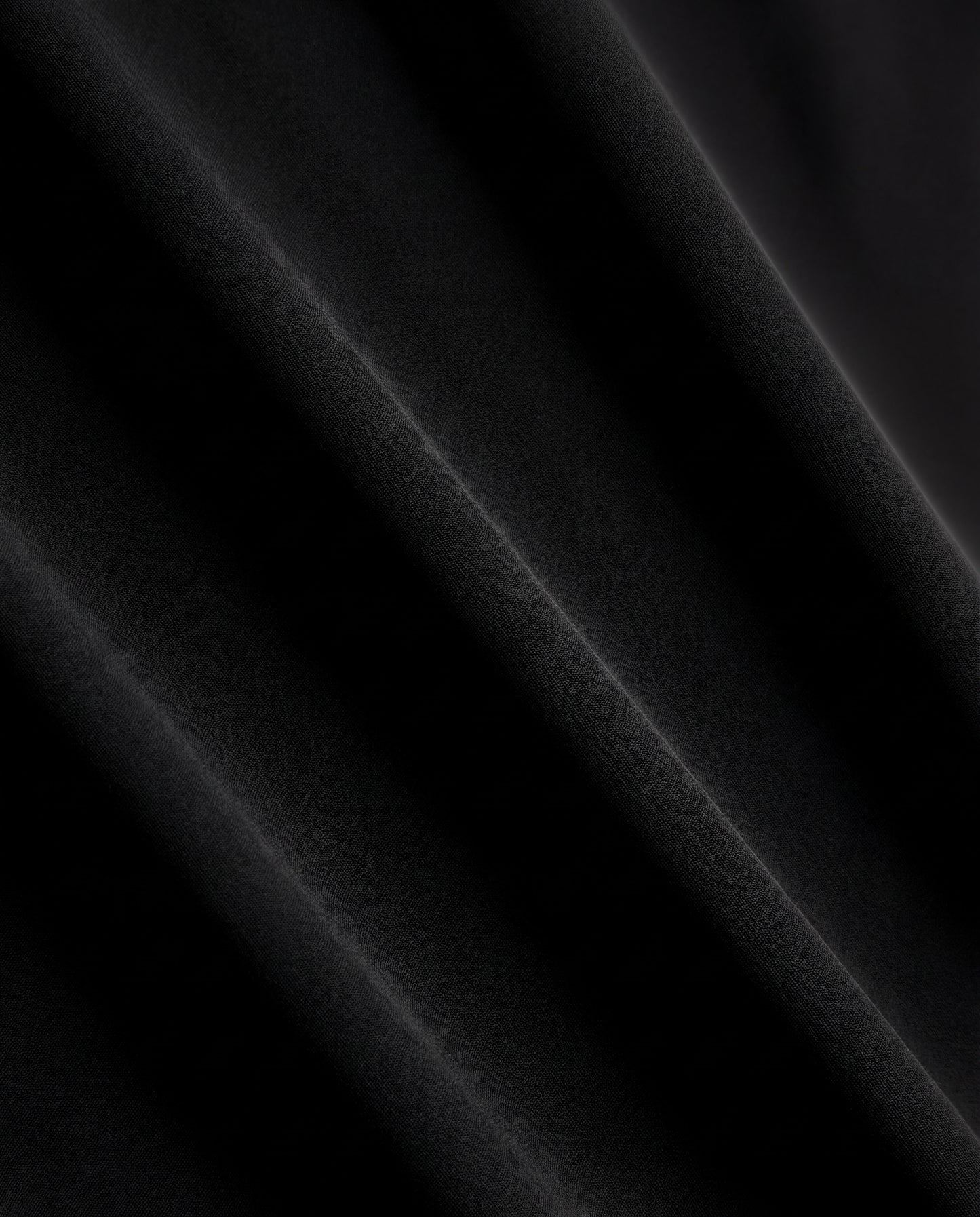 Coal Black Solid Satin Shirt
