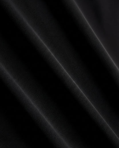 Coal Black Solid Satin Shirt