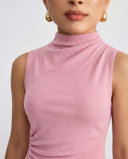Light Pink Cowl Neck Top
