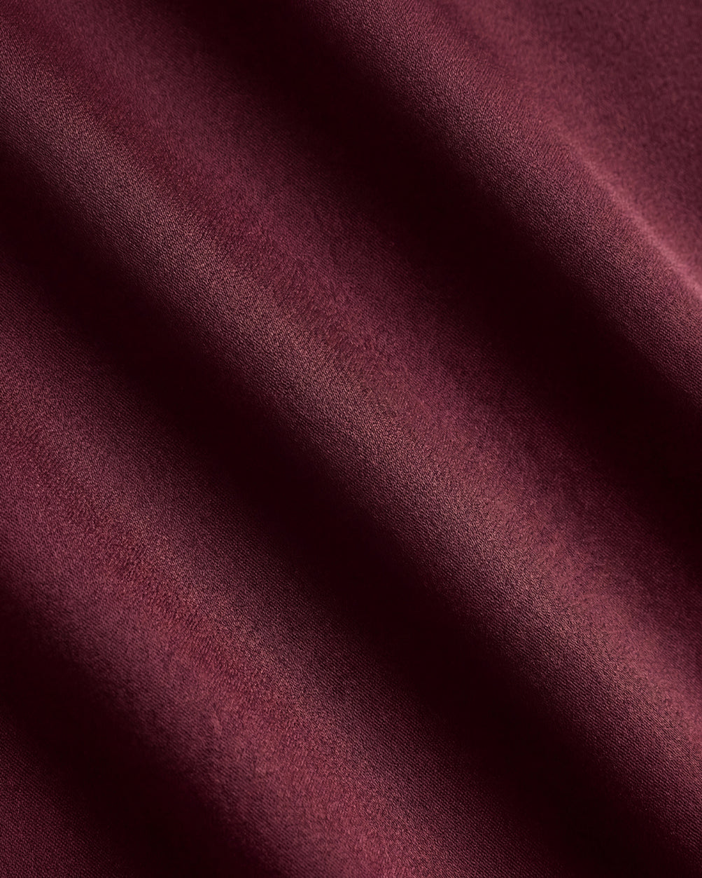 Burgundy Solid Satin Shirt