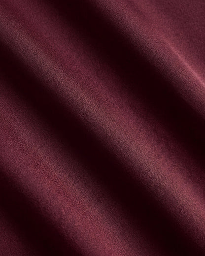 Burgundy Solid Satin Shirt