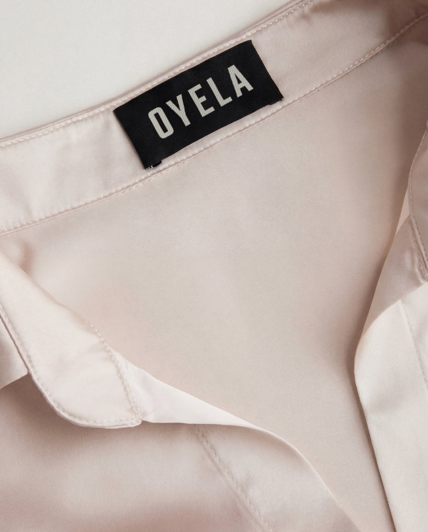 Champagne Solid Satin Shirt