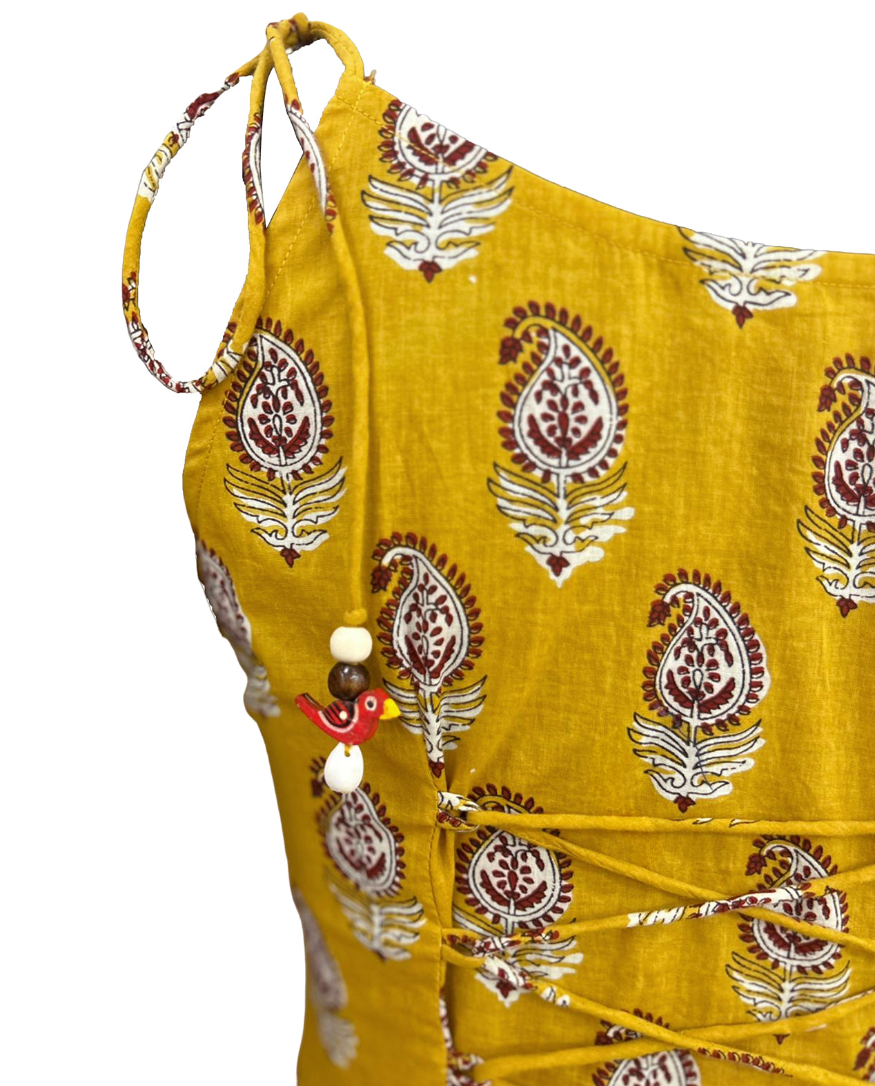 Alaya Mustard Print Camisole Kurti
